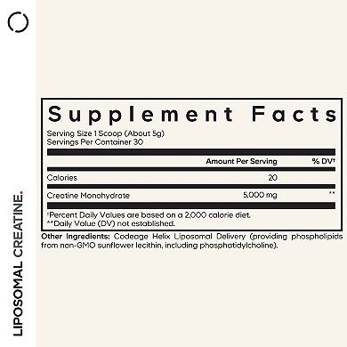 Codeage Creatine Monohydrate Powder Supplement 1-Month Supply, 30 Servings