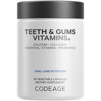 Codeage Teeth & Gums Vitamins + Collagen & Probiotics Supplement 90 ct