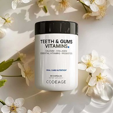 Codeage Teeth & Gums Vitamins + Collagen & Probiotics Supplement 90 ct