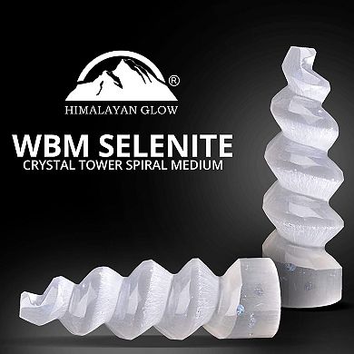 Tower Spiral Medium, Stones & Home Decoration- Healing And Meditation, Spiral-15 Cm, White