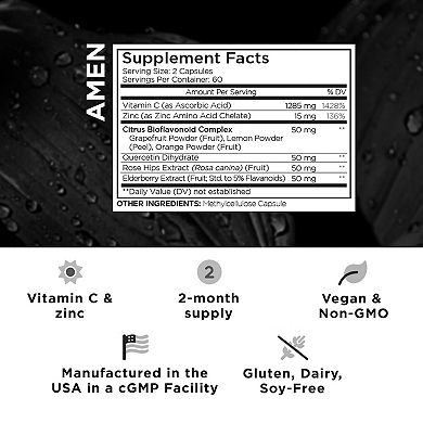 Amen Vitamin C 1285 mg Supplement with Zinc 120 ct