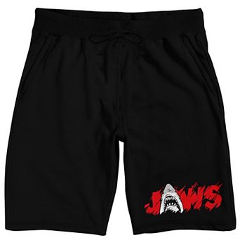 Men's Jaws Great White Title Pajama Shorts