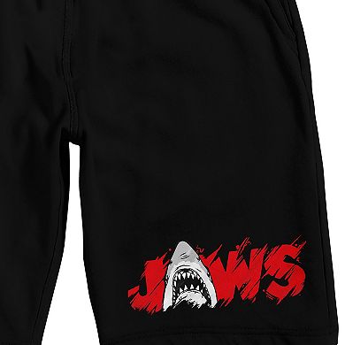 Men's Jaws Great White Title Pajama Shorts