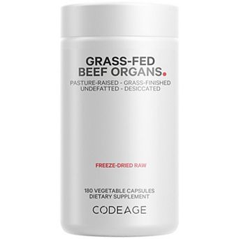 Codeage Grass-Fed Beef Organs Glandulars Supplement 180 ct