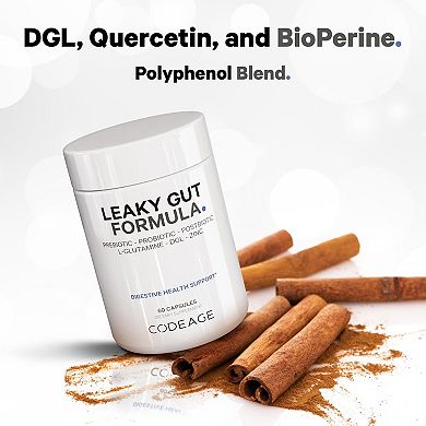 Codeage Leaky Gut L-Glutamine + Probiotics Supplement 60 ct