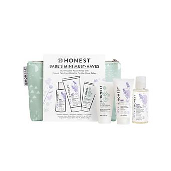 The Honest Company Babe's Mini Must-Haves Baby Travel Essentials Shampoo, Lotion, and Body Wash Set
