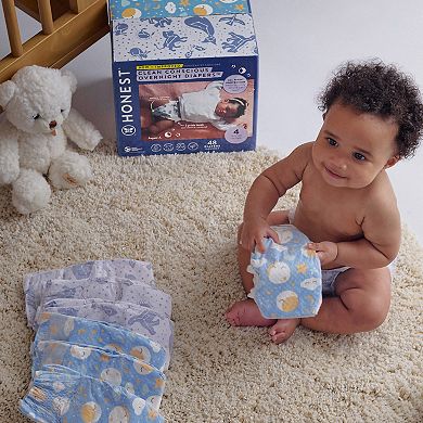The Honest Company Overnight Cozy Cloud and Star Signs Diapers