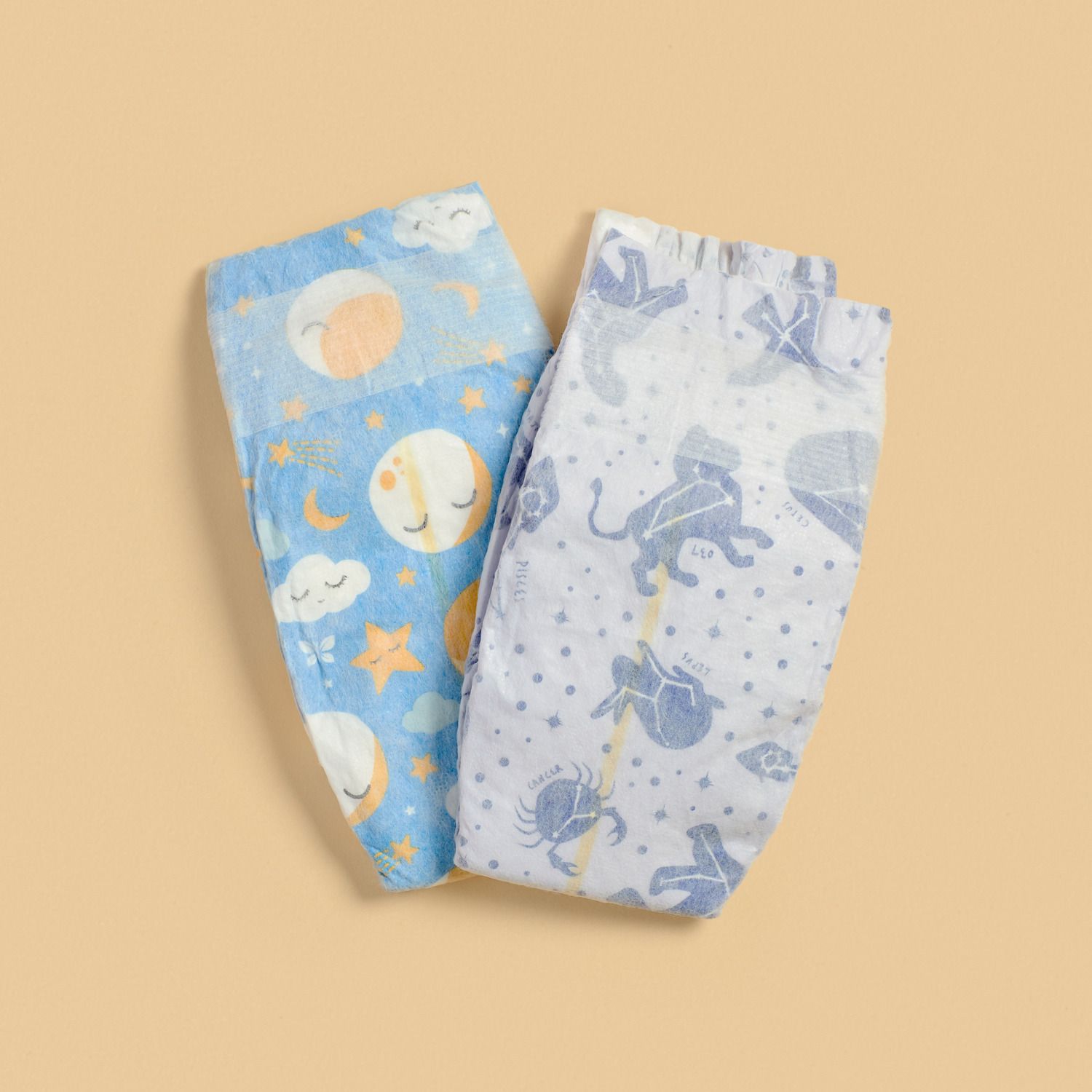 The Honest Company Size 6 Overnight Cozy Cloud and Star Signs Diapers