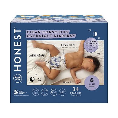 The Honest Company Overnight Cozy Cloud and Star Signs Diapers