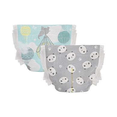 The Honest Company Clean Conscious Lil' Peanut Newborn Diapers Balloon and Panda Prints