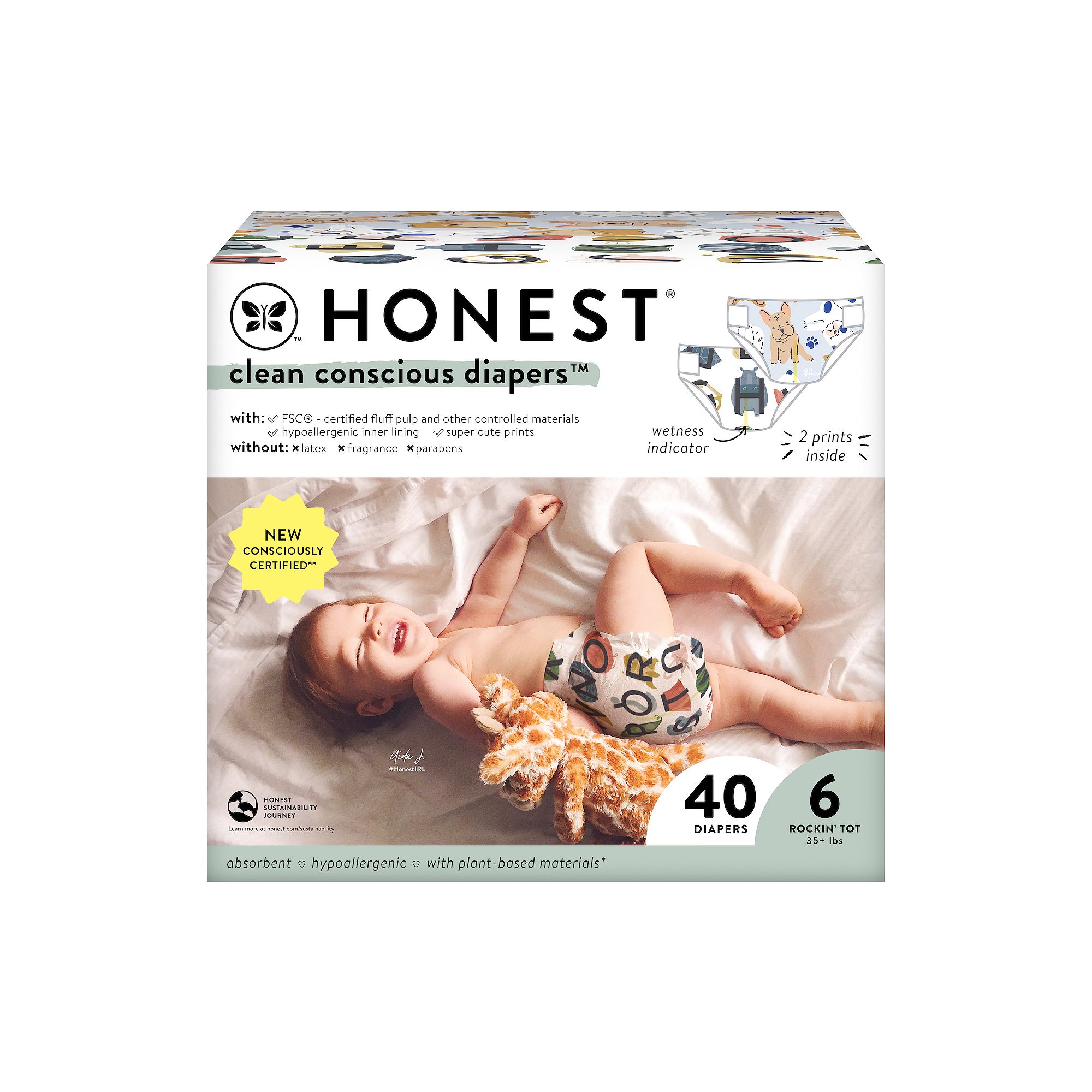The Honest Company Club Box Diapers, Size 6
