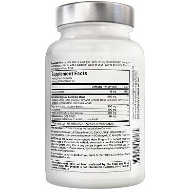 Amen Leaky Gut L-Glutamine, Probiotic & Prebiotic Supplement 90 ct