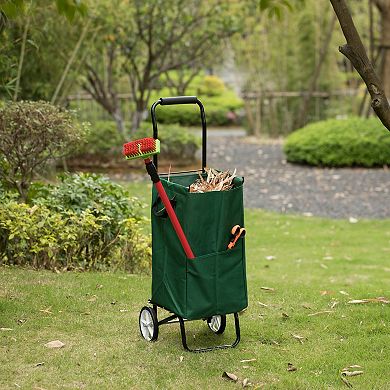 Cart with Wheels, Lightweight and Sturdy Rolling Utility Cart for Groceries, Garden and Laundry