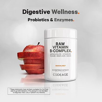 Codeage Raw Vitamin B-Complex Supplement 60 ct