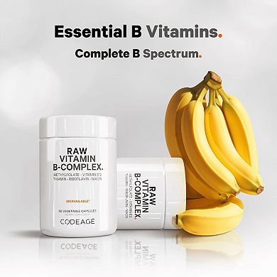 Codeage Raw Vitamin B-Complex Supplement 60 ct