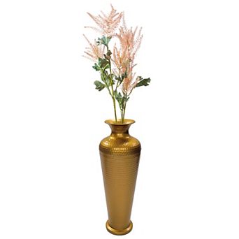 Decorative Modern Metal Hammered Floor Flower Vase