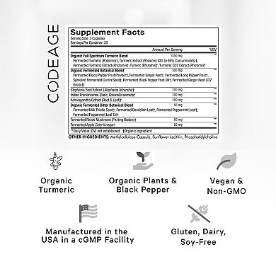 Codeage Liposomal Turmeric - 95% Curcumin Extract Supplement 90 ct