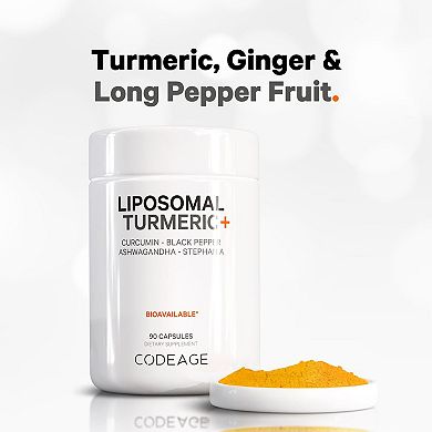 Codeage Liposomal Turmeric - 95% Curcumin Extract Supplement 90 ct
