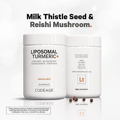 Codeage Liposomal Turmeric - 95% Curcumin Extract Supplement 90 ct