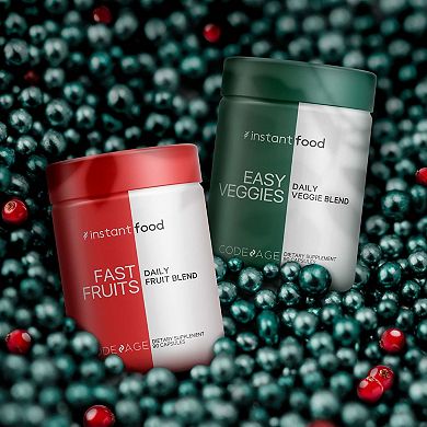 Codeage Instantfood Easy Veggies + Fast Fruits Vitamins Bundle 180 ct