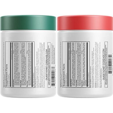 Codeage Instantfood Easy Veggies + Fast Fruits Vitamins Bundle 180 ct