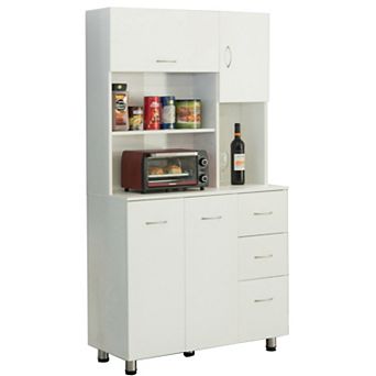 Kitchen Pantry Storage Cabinet With Doors And Shelves