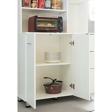 Kitchen Pantry Storage Cabinet With Doors And Shelves