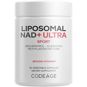 Codeage Liposomal NAD+ Ultra + Resveratrol & Vitamin B Supplement 90 ct