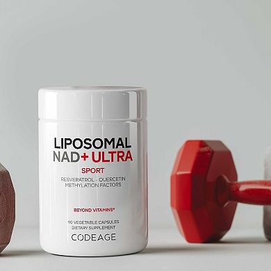 Codeage Liposomal NAD+ Ultra + Resveratrol & Vitamin B Supplement 90 ct