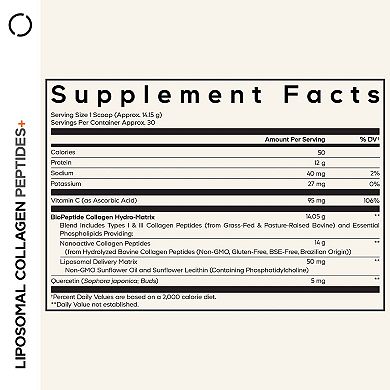 Codeage Liposomal Collagen Peptides Powder + Vitamin C 14.97 oz