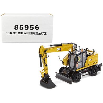 Cat Caterpillar M318 Wheeled Excavator "high Line" Series 1/50 Diecast Model By Diecast Masters