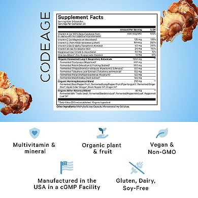 Codeage Lungs Vitamins - Multivitamins & Minerals Supplement 90 ct