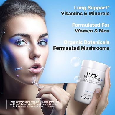 Codeage Lungs Vitamins - Multivitamins & Minerals Supplement 90 ct