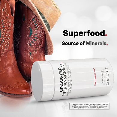 Codeage Grass-Fed Beef Pancreas Glandular Supplement 180 ct