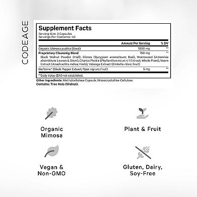 Codeage Mimosa Pudica Seeds Supplement 120 ct