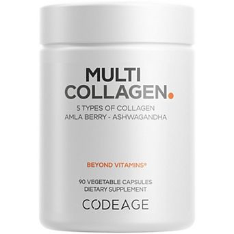 Codeage Multi Collagen Protein + Ashwagandha & Amla Berry Supplement 90 ct