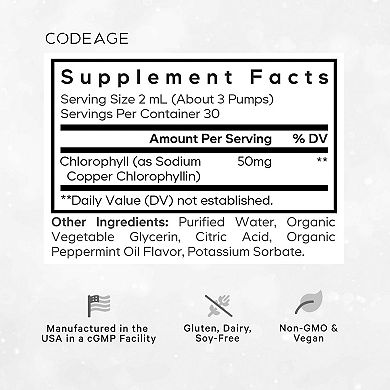 Codeage Chlorophyll Liquid Drops Supplement 60 ml