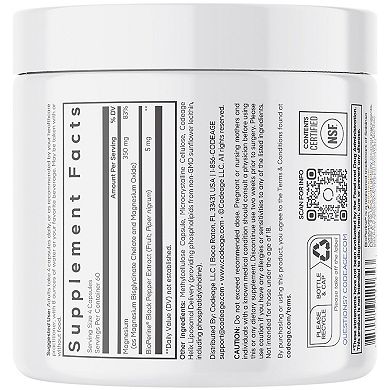 Codeage Magnesium Bisglycinate Chelate Supplement 2-Month Supply 240 ct