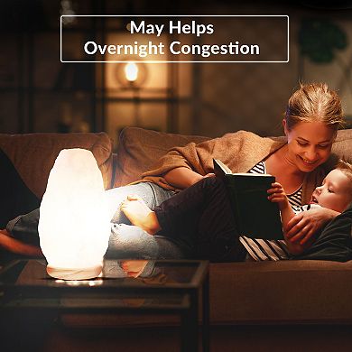 Himalayan Glow White Salt Crystal Lamp, 7 Lbs