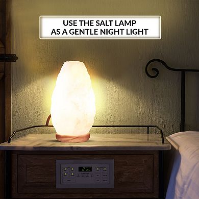 Himalayan Glow White Salt Crystal Lamp, 7 Lbs
