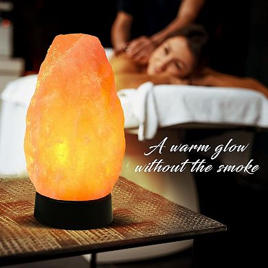 Himalayan Glow Multi-color Crystal Rock Night Light With Plastic Base, Pack Of 2