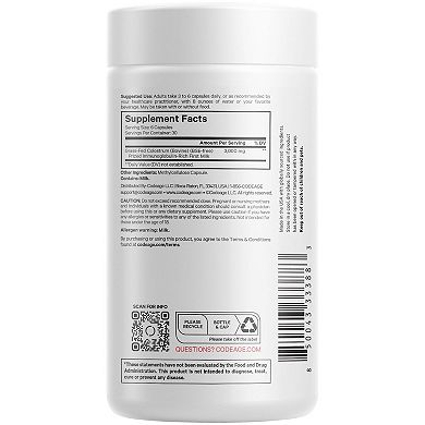 Codeage Grass-Fed Colostrum Capsules Supplement 180 ct
