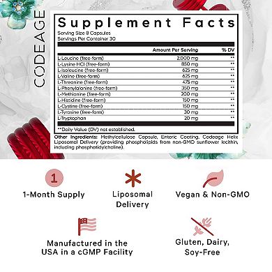 Codeage Liposomal Multi Amino BCAA & EAA Supplement 240 ct