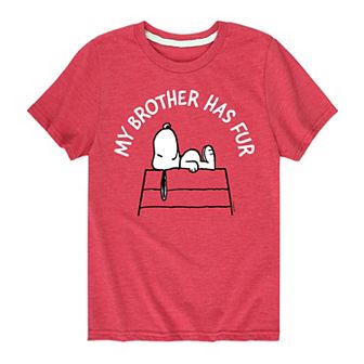 Boys 8-20 Peanuts Snoopy Brother Has Fur Graphic Tee