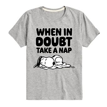 Boys 8-20 Peanuts Snoopy When In Doubt Take A Nap Graphic Tee