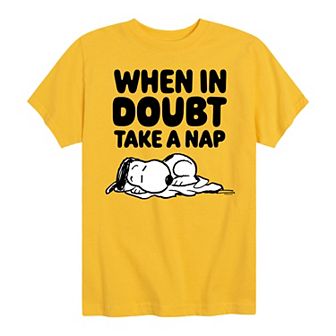Boys 8-20 Peanuts Snoopy When In Doubt Take A Nap Graphic Tee