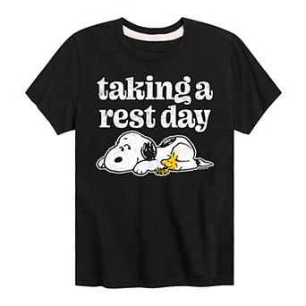 Boys 8-20 Peanuts Snoopy & Woodstock Taking A Rest Day Graphic Tee