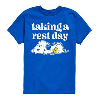Boys 8-20 Peanuts Snoopy & Woodstock Taking A Rest Day Graphic Tee