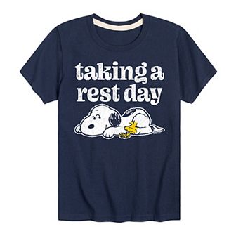 Boys 8-20 Peanuts Snoopy & Woodstock Taking A Rest Day Graphic Tee