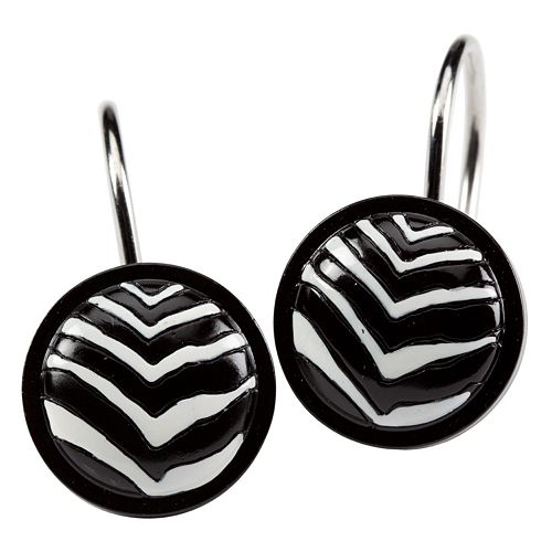 creative bath zebra shower curtain and hook